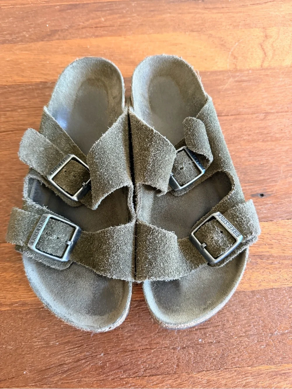 Birkenstock Arizona Soft Footbed Suede Thyme Tonal EU 35 US 4‑4.5 Medium‑Narrow